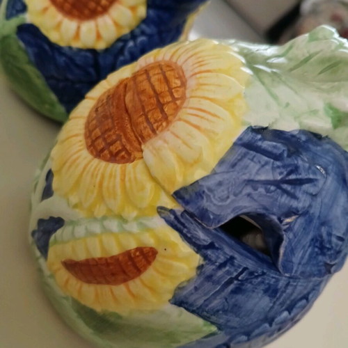 Vintage collectible numbered decorations with flowers rare!