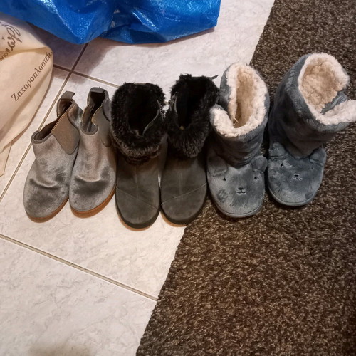 Girls' boots used, pack of 3 pairs size 30