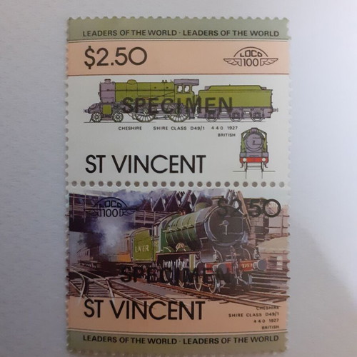 St. Vincent Stamps Specimen Overprint Series New