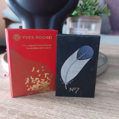 Eyeshadow set used, Yves Rocher and No7, double palettes