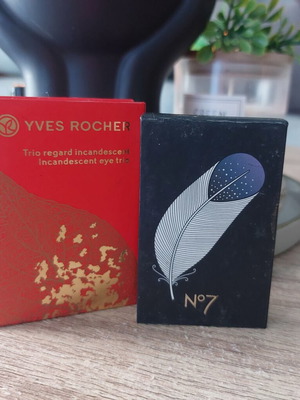 Eyeshadow set used, Yves Rocher and No7, double palettes