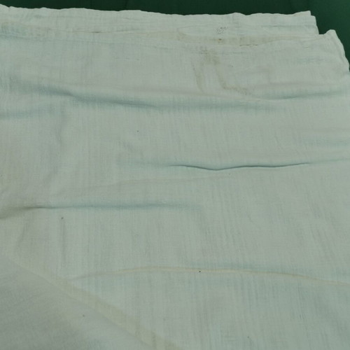 Woven bed sheet used, 1950 era