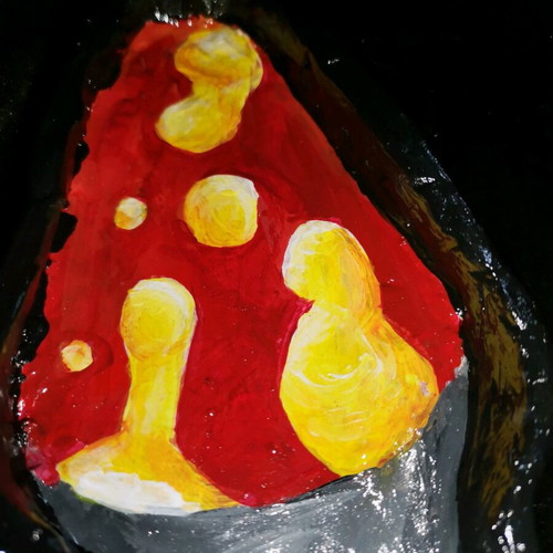 Lava lamp ashtray handmade from clay new