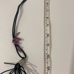 Handmade leather necklace used