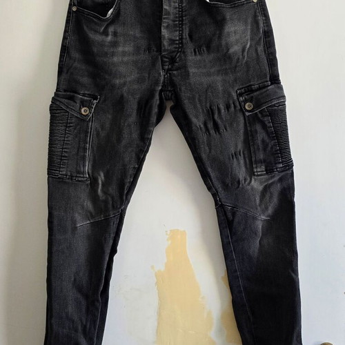 Cargo jeans pants, size Large, black