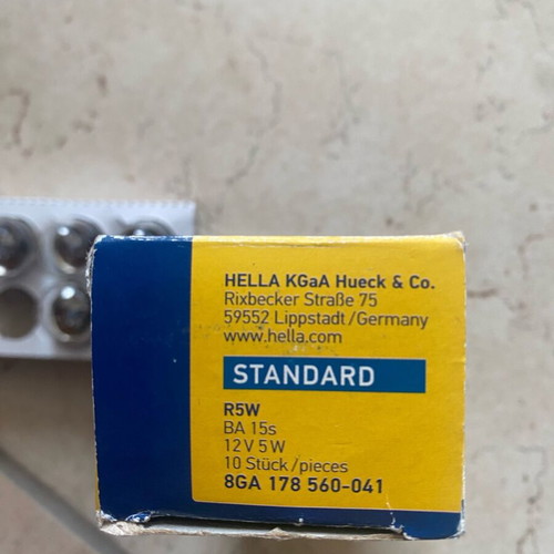 R5W Hella Lamp 12V 5W Set of 5 New