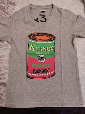 T-shirt with print like new, grey, sizes M and L