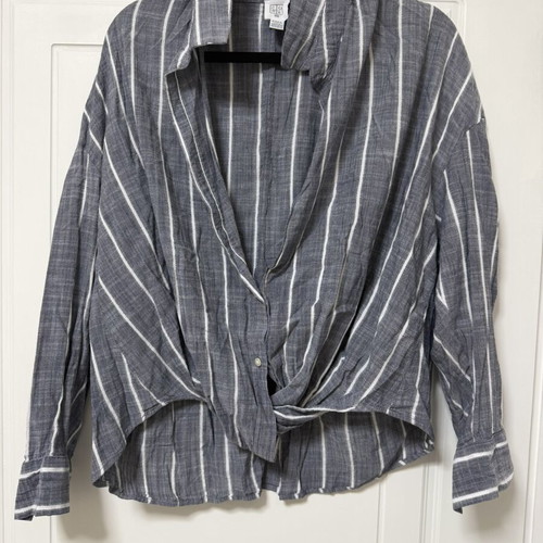 Striped blouse XL, grey