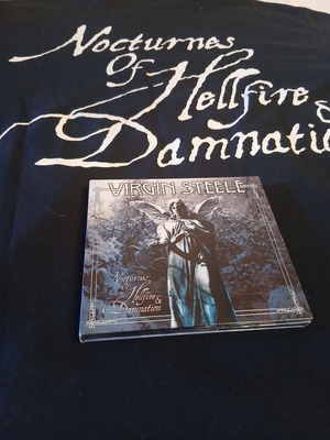 Virgin Steele Nocturnes Of Hellfire & Damnation promo shirt with 2CD digipack