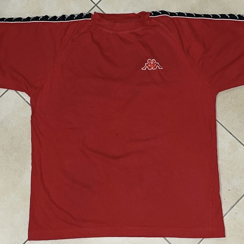 Kappa T-shirt with Omini logo embroidery, red, size L