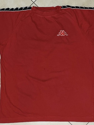 Kappa T-shirt with Omini logo embroidery, red, size L