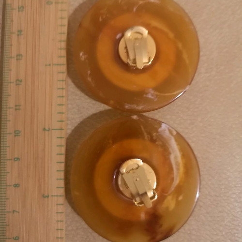 Vintage large Faux bijoux earrings like new, Made in Italia