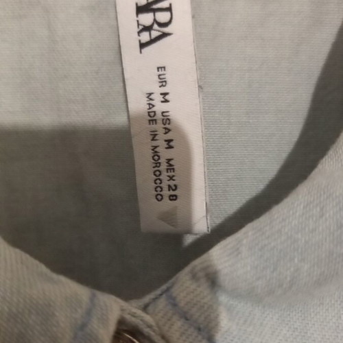 Zara dress light denim color size M, like new