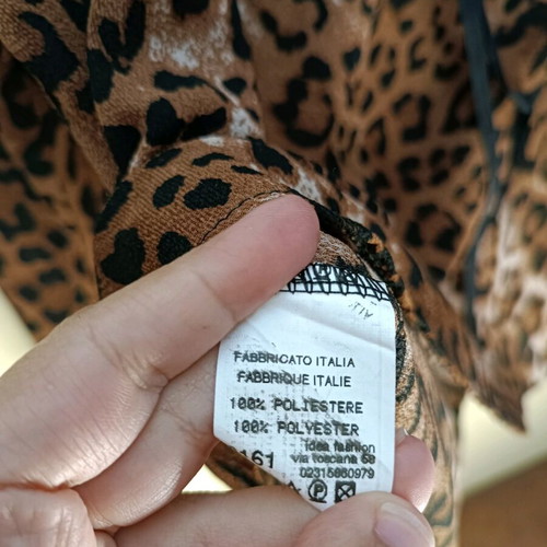 Leopard blouse IF with cowl neck, like new, size S/M
