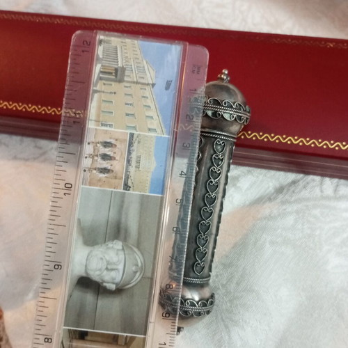 Sterling Silver 925 Scroll Paper Holder Persian Antique used