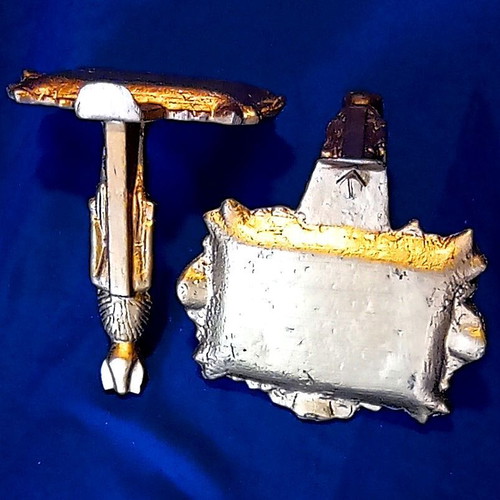 Vintage Metal Ashtrays Egyptian Style Set of 2, like new