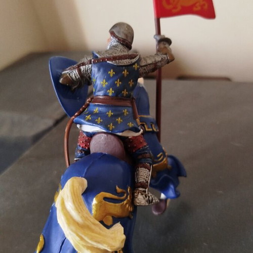 Papo King Richard's Blue Horse with Knight Rider like new