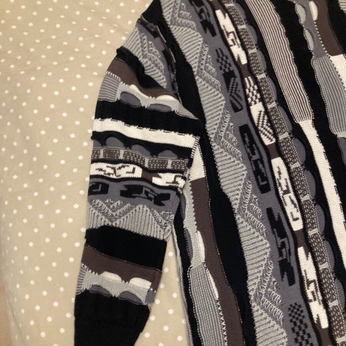 Zara men's knit sweater new, size M, black and gray