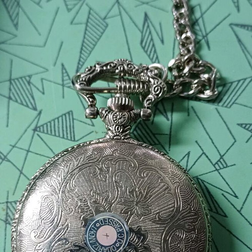 Vintage Clique pocket watch new, silver