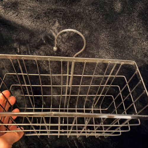 Metal organization shelf with hooks industrial style like new