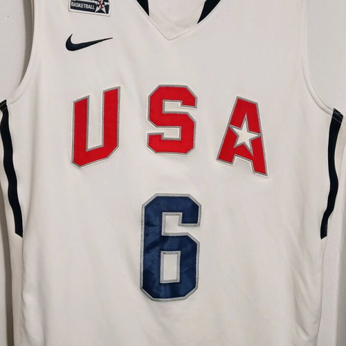 Authentic Team USA Basketball LeBron James 6 Nike jersey like new