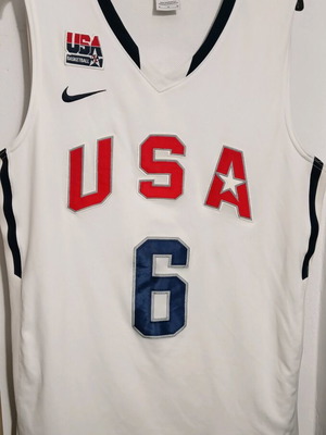 Authentic Team USA Basketball LeBron James 6 Nike jersey like new