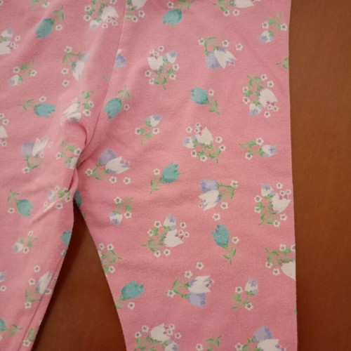 Benetton floral leggings used, pink with romantic lace, toddler size