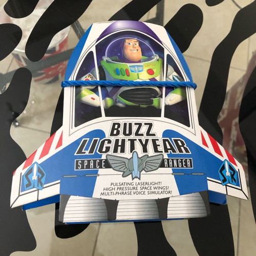 Buzz Lightyear Space Ranger colored markers in collectible spaceship box like new