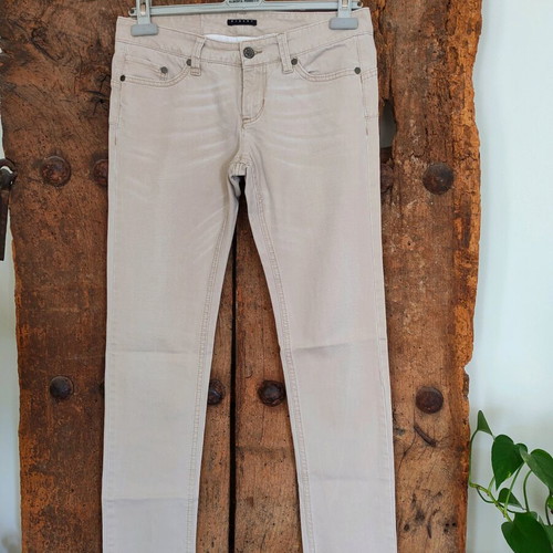 Sisley denim skinny beige jeans used, size 27 Y2K style