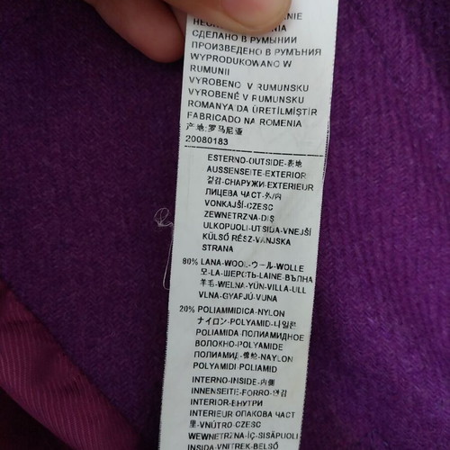 Benetton coat no 40 (SMALL) like new, pink-purple