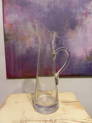 Glass wine serving carafe new unused