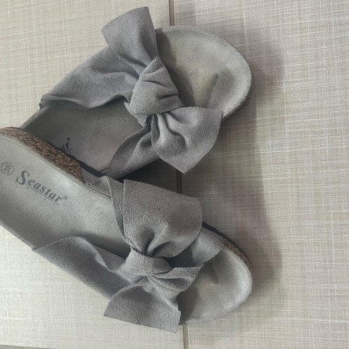 Slippers like new, size 38, gray and pink