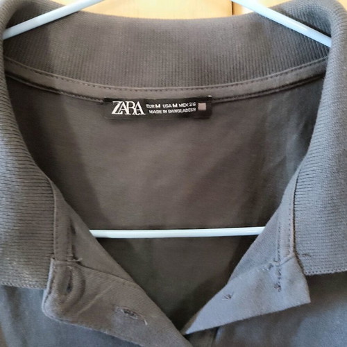 Zara cotton polo dress like new, large medium, gray