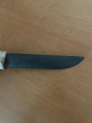 Κρητικό χειροποίητο μαχαίρι με χειρολαβή από κέρατο σαν καινούργιο