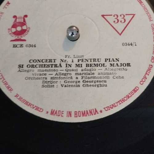 Franz Liszt Concert 1 vinyl record used, classical