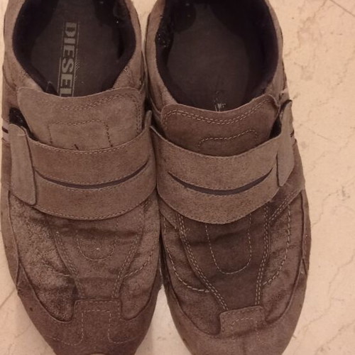 Diesel men's casual shoes used, size 42, beige and brown