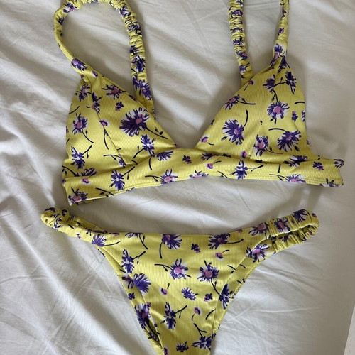 Bikini set, yellow and purple, size S