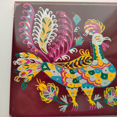 Ceramic tile used with small chips and slight color fading