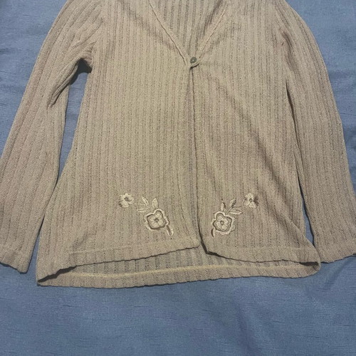 Matis cardigan soft pink with embroidery like new, size M