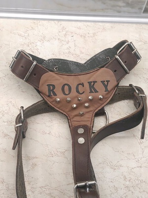Dog harness 100% handmade and leather like new