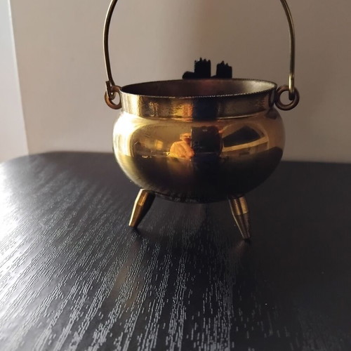 York Minster Decorative Metal Cauldron used, vintage souvenir