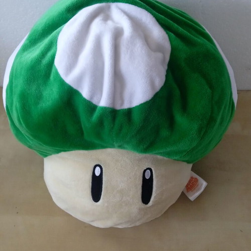 Taito Super Mario Mushroom plush pillow used