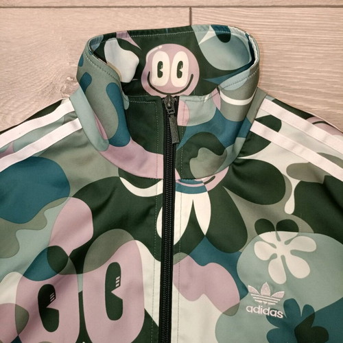 Adidas Originals Contemp Track Jacket used, multicolor with Smiley Print