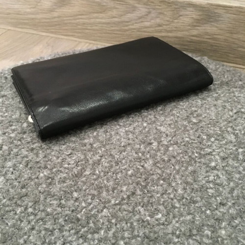 AIGNER Munich leather wallet unisex used, black, 2 parts