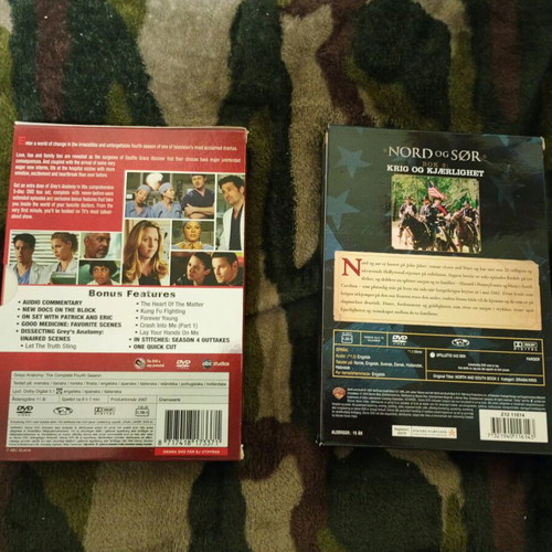Grey's Anatomy Season 4 and North and South DVD like new with subtitles