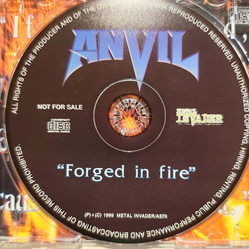 Anvil Forged in Fire CD metal reissue near mint