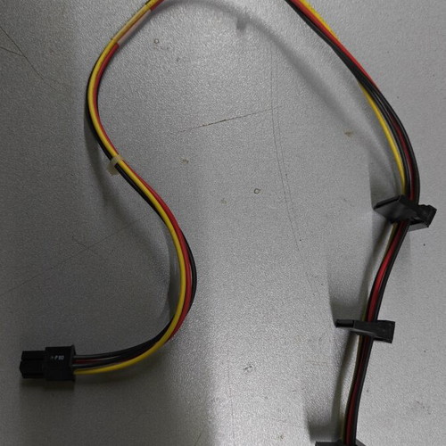 4pin cable to 3x SATA power used, tested and functional