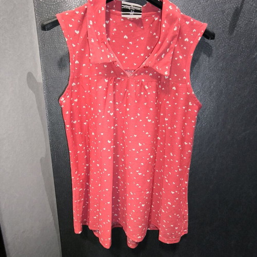 Next red sleeveless blouse new with hearts