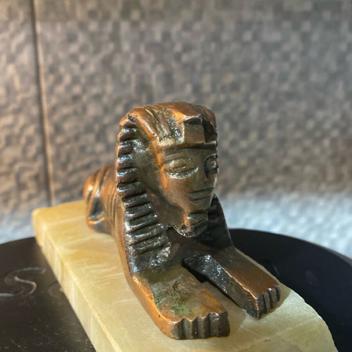 Egyptian decorative set like new, 3 pieces with stone bases