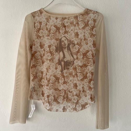 Intimissimi transparent mesh top new, size S, beige